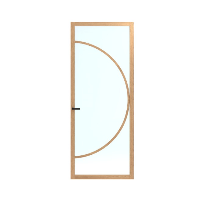 Binnendeur Skantrae SSL 14813 Blank Glas Natural Oak